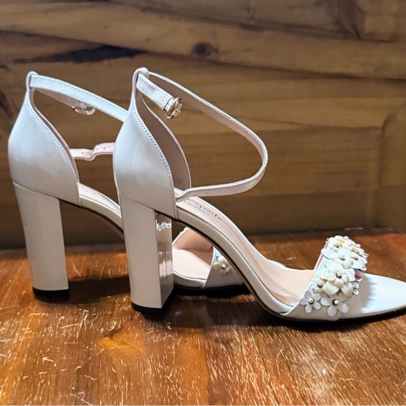 Kate Spade optic white Floral Heels with open toe - Picture 1 of 14
